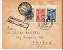 Gr45-027/ - GRIECHENLAND -  Dorische Säule Mit Fahne FDC 28.10.45 - Briefe U. Dokumente
