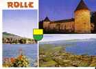 ROLLE Et Le Signal De BOUGY - Le Château - ROLLE Et Les Alpes - 3 Vues Et Blason - Rolle