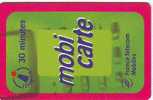 MOBICARTE 30 MINUTES ROSE SANS CADRE BARRE SUR CODE 04/98 AU 12/1999 ETAT COURANT - Mobicartes