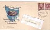 AUSTRALIA 1953 - FDC - Yvert 203/4 - Tasmania - Storia Postale