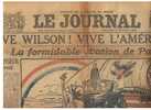 LE JOURNAL 15 Décembre 1918 - Wilson à Paris - Poincaré - Elysée ... - Testi Generali