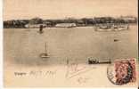 CH-I003/    CHINA - PC Shanghai, River Scene, 1905 With Dragon Stamp 4 C.Destination Marsaille, France - Lettres & Documents