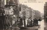 CRUE DE LA SEINE PARIS Vue Sur La Rue De Lyon Janvier 1910 Cpa Animée - Overstromingen