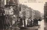 CRUE DE LA SEINE PARIS Vue Sur La Rue De Lyon Janvier 1910 Cpa Animée - Überschwemmungen