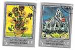 2 Timbres Du Yemen : VAN GOGH, Eglise D´Auvers- Tournesols - Impresionismo