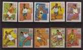BURUNDI MNH** COB 294/98 & PA 95/99 OLYMPIC GAMES COURSE PIED JAVELOT POIDS - Unused Stamps