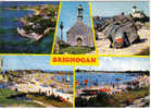 Carte Postale  29.  Brignogan  Hotel Castel-Régis Chapelle Pol Plages Du Phare Et Des Crapauds - Brignogan-Plage