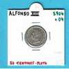 ALFONXO XIII  50 CENTIMOS PLATA 1.904 #0-4  SC-  DL-919 - Andere & Zonder Classificatie