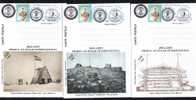 2007 THE FIRST INTERNATIONAL POLAR YEAR,POLAR STATION 3x Post Cards - Altri & Non Classificati