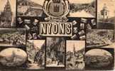 26 NYONS Fantaisie, Multivue, 11 Vues, Armes De La Ville, Pub Café Girard, Ed Petit, 1911 - Nyons