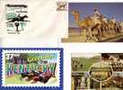 3 Racing Postcards + 1 Cover - 3 Carte Course De Chevaux + 1 Envelope - Horse Show
