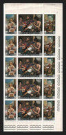 1967 San Marino Mezzo Foglio (5 Trittici) "Dipinti Del Guercino" Nuovi MNH** - Blocks & Kleinbögen