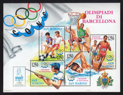 1992 San Marino - Foglietto "Olimpiadi Di Barcellona" - Nuovo MNH** - Blokken & Velletjes