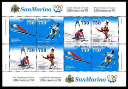 1994 Foglietto "Giochi Olimpici Invernali - Lillehammer '94" Nuovo Integro MNH** - Blocs-feuillets