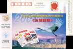 Magazine, Book, Crane,  Bird, Building,  Pre-stamped Postcard - Gru & Uccelli Trampolieri
