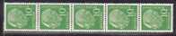 GERMANY:1954 Michel183wvr Strip Of 5 MNH** - Nuovi