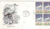 U.S.A. 1957 - Yvert 612B  FDC -  Fauna - Uccelli - Protezione  Natura - Storchenvögel