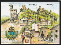 2002 San Marino Foglietto "Serie Turistica" - Nuovo Gomma Integra MNH** - Blokken & Velletjes