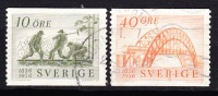 SUEDE  1956 CHEMINS DE FER  YT 411  413 OBLIT.  TTB - Used Stamps