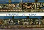 CPSM.PLEYBEN . EGLISE ST GERMAIN SABLIERES DE 1571. TRAVAUX DES CHAMPS .LE LABOUR CADAVRE SCULPTE ... - Pleyben