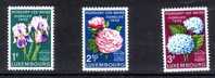 LUXEMBOURG MNH** YVERT 564/66 €2.00 FLOWERS - Unused Stamps