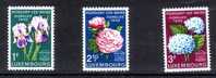 LUXEMBOURG MNH** YVERT 564/66 €2.00 FLOWERS - Nuovi