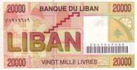 LIBAN  20 000 Livres   Daté De 2001   Pick 81    ***** QUALITE  XF ***** - Líbano