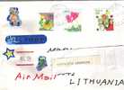 GIAPPONE 2005 - Lettera Per La Lituania - Fiori - Lettres & Documents
