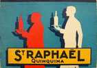 ST RAPHAEL QUINQUINA  -   CHEMISE PUBLICITAIRE 2 VOLETS VERS 1950 - Autres & Non Classés