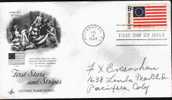Fdc Usa 1968 Drapeaux First Stars And Stripes 1777 Betsy Ross - Enveloppes