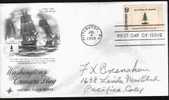 Fdc Usa 1968 Drapeaux Washington's Cruisers Flag 1775 - Enveloppes