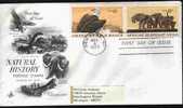 Fdc Usa 1970 Sciences Histoires Naturelles Elephants Afrique & Aigles - Eléphants