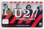 Musique U-2 (1) SHOW 13/15/18-07-2005 CHIPCARD  AMSTERDAM ARENA - Musique