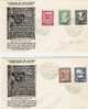 Isl021 ISLAND - / Manuskripte 1. 10.  1953,  2 Illustr. FDC - FDC