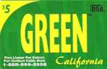 TARJETA DE USA DE GREEN CALIFORNIA DE 5$ - Autres & Non Classés