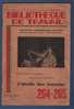 BIBLIOTHEQUE DE TRAVAIL MARS 1954 - ETUDE DES INSECTES - ENTOMOLOGIE - Animals
