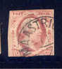 1852 Koning Willem III 10 Cent NVPH 2 * Periode 1852 Nederland Nr. 2 Gebruikt  (45) STEMPEL  MAASTRICHT - Used Stamps