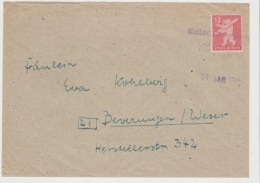 SBZ017 / Berliner Bär Mit Notentwertung Calau 28.1.46 - Lettres & Documents