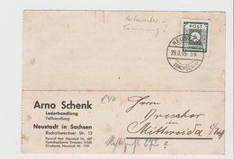 SBZ027 / Ost-Sachsen Neustadt 29.9.45 Postmeister Trennung - Lettres & Documents