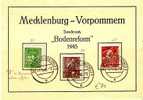 SBZ032 / Meckl./Vorp.Bodenreform Schwerin 2.8.46.Platten-Fehler - Lettres & Documents