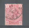 Timbre No 38 Cachet Simple Cercle AMBULANT (OSTENDE) OUEST 2  --  6/917 - 1883 Léopold II