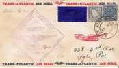 Irl032/1.-Flug NY 1939,  Ex Dublin ToN.Y. 1 Sh. Lichtschwert, 3 Pence Kelt. Kreuz (First Flight) - Cartas & Documentos