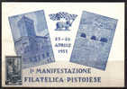 BOL1242 - REPUBBLICA , CONVEGNO DI PISTOIA : 26/4/1953 - Collector Fairs & Bourses