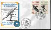 Fdc Allemagne 1971 Sports Hiver Saut Et Patinage JO Sapporo Ill. Patinage Vitesse - Winter (Other)