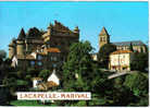 Carte Postale   46.  Lacapelle Marival Superette Franprix  Le Chateau Et L´église - Lacapelle Marival