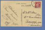 339 Op Kaart Met Stempel CHARLEROI + Naamstempel (griffe) WALCOURT - 1932 Ceres Und Mercure