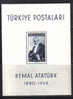 PD80A - TURCHIA 1940, Ataturk Il BF N. 1  * - Blocs-feuillets