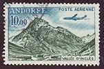 ANDORRE 1961 - Yv. PA 8 Obl.  Cote = 4,70 EUR  - Avion Caravelle Et Vallée D'Inclès, à Soldeu ..Réf.AND10029 - Usati