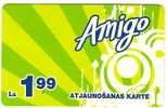 Latvia Prepaid Card AMIGO - 1.99 - Latvia