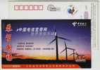 Windmill Of Wind Generator,China 2005 Liyang Telecom Advertising Postal Stationery Card - Elektrizität
